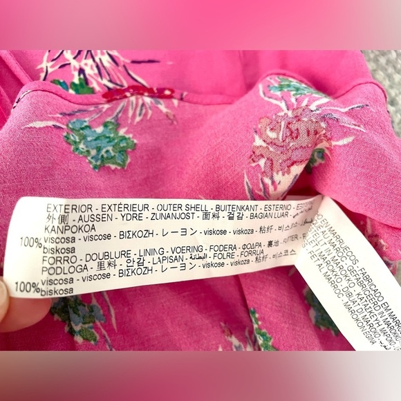 Zara Pink Floral Milkmaid Crop Top - Picture 9 of 10